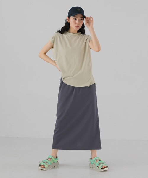 EKAL（エカル）の「SMOOTH WOOLY LIKE スカート（スカート・レディース・ライトグレー/チャコール/ネイビー・One）」の11枚目の写真