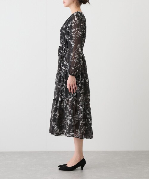 Jayro（ジャイロ）の「フラワーシフォンワンピース（ワンピース・レディース・ブラック/ホワイト系・F）」の17枚目の写真