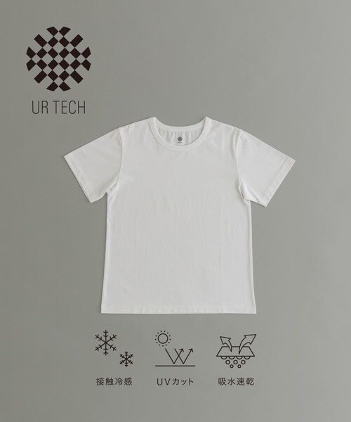 URBAN RESEARCH(アーバンリサーチ)の「『UR TECH』ベーシックTシャツ(Tシャツ/カットソー・レディース・WHITE・1/2/3)」の2枚目の写真