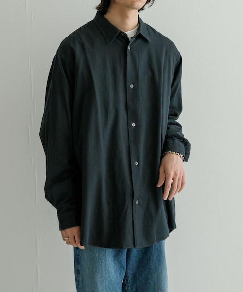 URBAN RESEARCH（アーバンリサーチ）の「new basic デニムオーバーダイシャツ（シャツ/ブラウス・メンズ・BLACK・M/L/XL）」の3枚目の写真