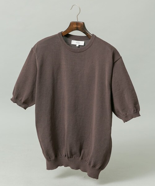 URBAN RESEARCH ROSSO（アーバンリサーチロッソ）の「『UR TECH』AIRDRY半袖クルーニット（ニット/セーター・メンズ・CHARCOAL/NAVY/ICE GRAY/KHAKI・M/L/XL）」の19枚目の写真