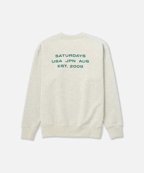 Saturdays NYC（サタデーズ ニューヨークシティ ）の「Bowery International Crew Sweatshirt（スウェット・レディース・ブラック/ライトグレー/ネイビー・L/M/S/XL）」の12枚目の写真