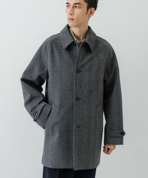 URBAN RESEARCH（アーバンリサーチ）の「WINDPROOF TWEED HALF COAT（テーラードジャケット・メンズ・BROWN/CHARCOAL・M/L）」の6枚目の写真
