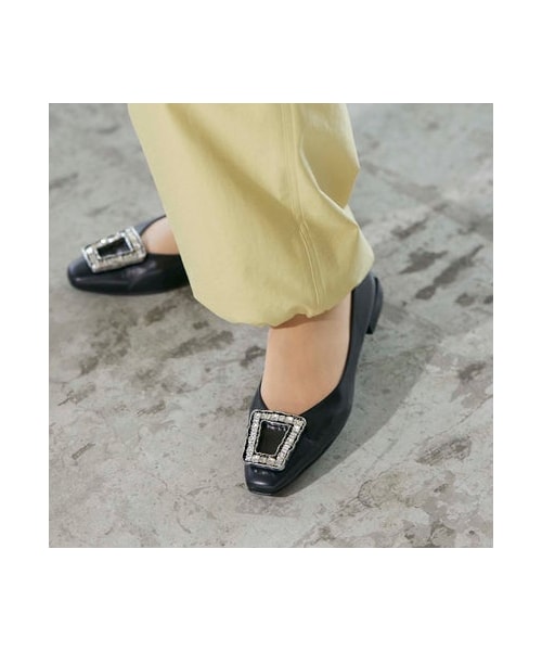 carino（カリーノ）の「モード エ ジャコモ カリーノ MODE ET JACOMO carino スクエアビジューフラットパンプス （パンプス・レディース・BL/SV/BGS・225/22.5cm/230/23cm/235/23.5cm/240/24cm/245/24.5cm）」の6枚目の写真