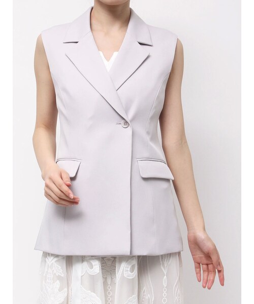 MERCURYDUO（マーキュリーデュオ）の「バックリボンジレ（その他アウター・レディース・アイボリー/ライトグレー/ブラック・S/M）」の12枚目の写真