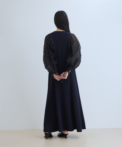 ADAM ET ROPE'（アダムエロペ）の「シアースリーブコンビドレス（ドレス・レディース・ブラック/ブラック系/ネイビー系・36/38）」の13枚目の写真