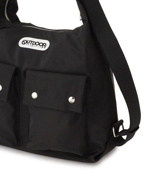VIS(ビス)の「WEB限定追加【OUTDOOR PRODUCTS】VIS別注 ダブルポケット ショルダーバッグ / マルチWAY(ショルダーバッグ・レディース・ブラック/ベージュ・F)」の22枚目の写真