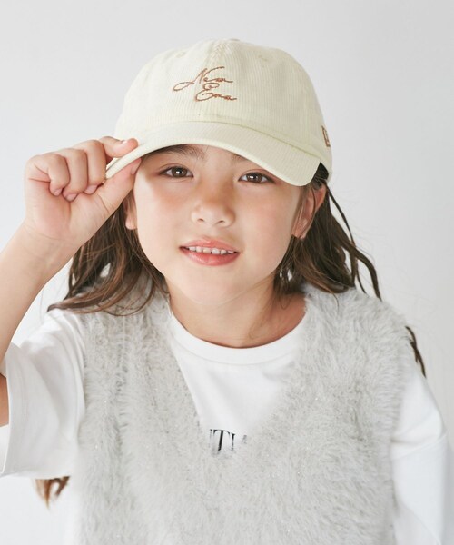 ROPE' PICNIC(ロペピクニック)の「【KIDS】【NEW ERA(R)/ニューエラ別注】MICRO CORDUROYCAP/リンクコーデ(キャップ・キッズ・オフホワイト/ネイビー・F)」の22枚目の写真