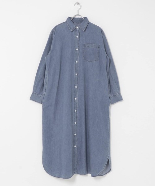 URBAN RESEARCH DOORS（アーバンリサーチドアーズ）の「ライトコットンデニムシャツワンピース（ワンピース・レディース・L.INDIGO/INDIGO・Free）」の10枚目の写真