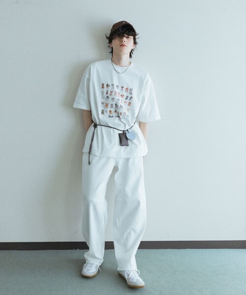 SENSE OF PLACE by URBAN RESEARCH(センスオブプレイスバイアーバンリサーチ)の「『別注』Ben Lenovitz×SENSE OF PLACE SHORT-SLEEVE T-SHIRTS(Tシャツ/カットソー・メンズ・WHITE/BLACK/BLK×WHT/GRAY・M/L)」の10枚目の写真