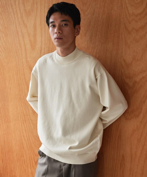 URBAN RESEARCH DOORS(アーバンリサーチドアーズ)の「『仁村紗和さん着用』『UR TECH 200日ニット』 モックネック(ニット/セーター・メンズ・OFF/APRICOT/C.NAVY/BLACK/BROWN・M/L/XL)」の22枚目の写真
