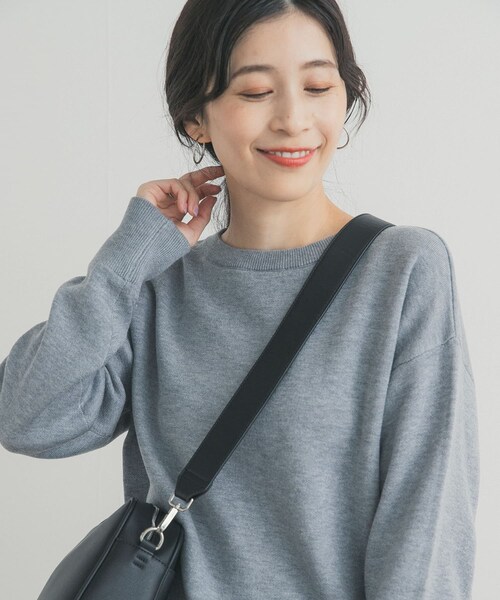 URBAN RESEARCH DOORS（アーバンリサーチドアーズ）の「Wフェイスボートネックニット（ニット/セーター・レディース・YELLOW/ASH MINT/BROWN/GRAY・Free）」の8枚目の写真