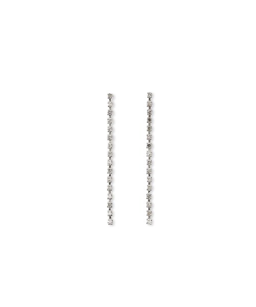 ADAM ET ROPE'(アダムエロペ)の「【J'aDoRe・店舗限定】【MALUS /マリュス】Diamond bar earrings(ピアス(両耳用)・レディース・シルバー・F)」の2枚目の写真