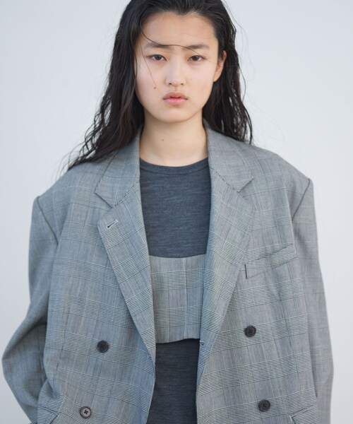 URBAN RESEARCH(アーバンリサーチ)の「new basic HIGH TWIST WOOL BUSTIER(その他トップス・レディース・CHECK/BLACK・Free)」の10枚目の写真