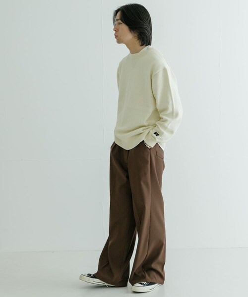 URBAN RESEARCH（アーバンリサーチ）の「『別注』RUSSELL ATHLETIC×UR　CREW NECK PULLOVER（ニット/セーター・メンズ・BLACK/IVORY・M/L）」の6枚目の写真