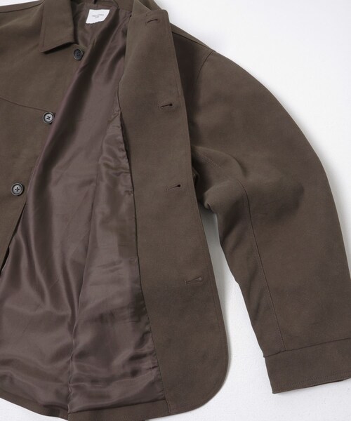 URBAN RESEARCH DOORS(アーバンリサーチドアーズ)の「フェイクスエード カーコートジャケット(テーラードジャケット・メンズ・BROWN/CHARCOAL・M/L)」の10枚目の写真