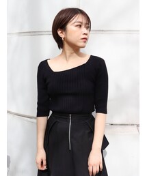 MURUA | ランダムリブニットハーフトップス(ニット/セーター)