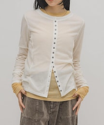 KBF | バイカラーレイヤードカットソー(Tシャツ/カットソー)