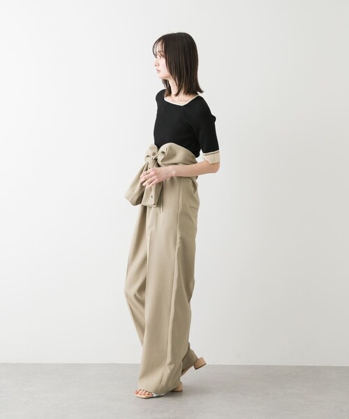 SENSE OF PLACE by URBAN RESEARCH(センスオブプレイスバイアーバンリサーチ)の「テーラードジャンプスーツ(サロペット/オーバーオール・レディース・BLACK/BEIGE・S/M)」の16枚目の写真