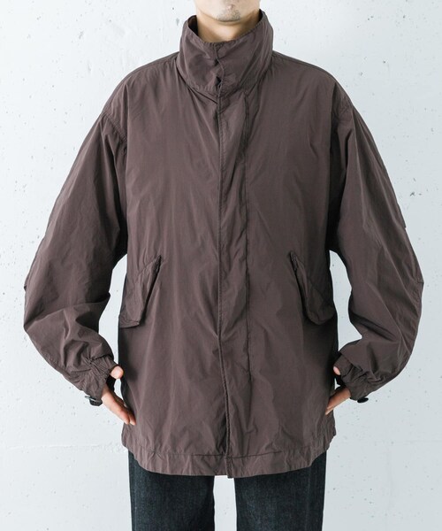 URBAN RESEARCH（アーバンリサーチ）の「ATON　AIR WEATHER SHORT MODS（モッズコート・メンズ・BLACK/BROWN・4/6）」の8枚目の写真