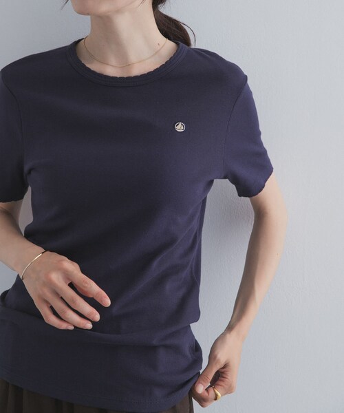 URBAN RESEARCH DOORS(アーバンリサーチドアーズ)の「『別注』PETIT BATEAU×DOORS POINTCOCOTTE T-SHIRTS(Tシャツ/カットソー・レディース・ECUME/OLIVINE/SMOKING/MARQUISE・S/M)」の21枚目の写真