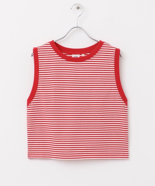 URBAN RESEARCH DOORS（アーバンリサーチドアーズ）の「BORDER BUSTIER（タンクトップ・レディース・GREY MULTI/BROWNMULTI/別注RED・M）」の6枚目の写真