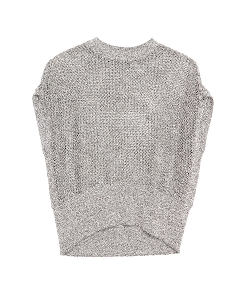 ELENDEEK(エレンディーク)の「MELANGE MESH KT(ニット/セーター・レディース・グレー/ピンク/グリーン・F)」の1枚目の写真