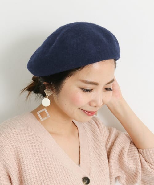 URBAN RESEARCH Sonny Label（アーバンリサーチサニーレーベル）の「リブ付きウールベレー帽∴（ハンチング/ベレー帽・レディース・ネイビー/ブラック/グレー/レッド・one）」の9枚目の写真