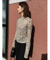 EMODA | シースルーハイネックトップ(Tシャツ/カットソー)