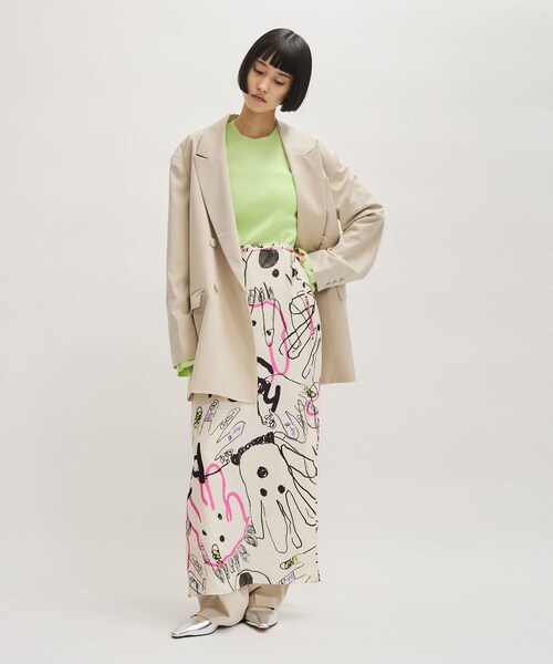 ADAM ET ROPE'（アダムエロペ）の「【サステナブル】・【オケージョン】ダブルブレストジャケット（テーラードジャケット・レディース・ブラック/グレー/オフホワイト・36/38）」の14枚目の写真