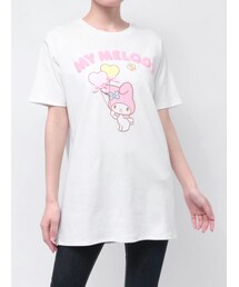 RESEXXY（リゼクシー）の「【メロクロコラボ】リボンポイントビッグTシャツ（Tシャツ/カットソー・レディース）」