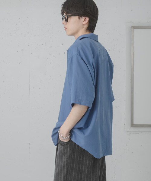 SENSE OF PLACE by URBAN RESEARCH(センスオブプレイスバイアーバンリサーチ)の「『接触冷感/速乾』スパンブロードプルオーバーシャツ(シャツ/ブラウス・メンズ・WHITE/BLUE/NAVY・M/L)」の22枚目の写真