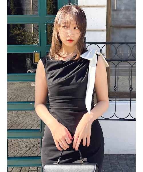 dazzlin（ダズリン）の「2WAYドレープカットワンピース（ワンピース