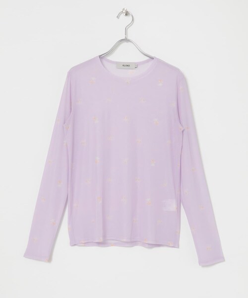 URBAN RESEARCH(アーバンリサーチ)の「KLOKE Spring Mesh Long Sleeve(Tシャツ/カットソー・レディース・EcruFloral/LilacFlora・S)」の3枚目の写真