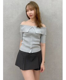 dazzlin | 2WAYボタンオフショルニットトップス(ニット/セーター)