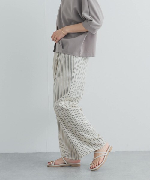 URBAN RESEARCH DOORS（アーバンリサーチドアーズ）の「ストライプタックイージーパンツ（その他パンツ・レディース・NATURAL/GRAY・Free）」の20枚目の写真