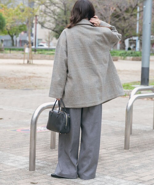ITEMS URBANRESEARCH（アイテムズ アーバンリサーチ）の「オーバーサイズジャケット（テーラードジャケット・レディース・G.CHECK/NVY/B.CHECK/BRN・Free）」の22枚目の写真