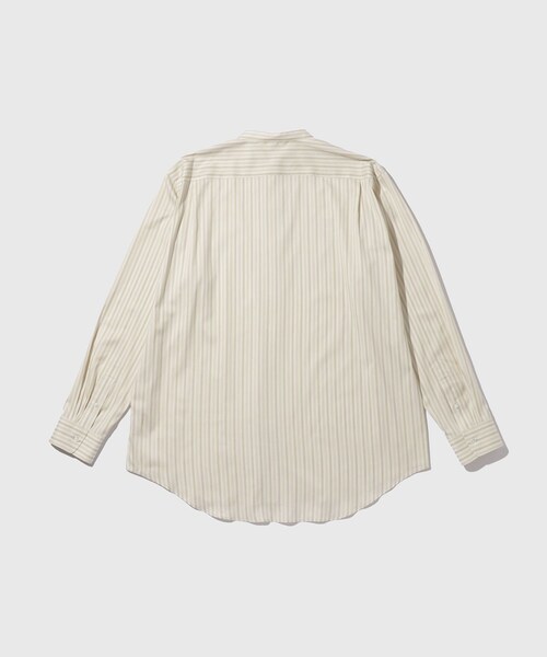 ADAM ET ROPE'（アダムエロペ）の「【AURALEE/オーラリー】COTTON SILK STRIPE STAND COLLAR SHIRT（シャツ/ブラウス・メンズ・キナリ/ブルー系・3/4/5）」の15枚目の写真