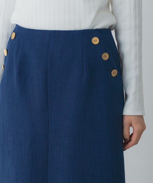 URBAN RESEARCH ROSSO（アーバンリサーチロッソ）の「ボタンデザインタイトスリットスカート（スカート・レディース・CHECK/L.GREIGE/INDIGO・36/38）」の13枚目の写真