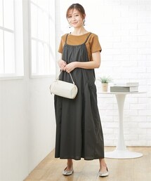 QUNTSTYLE | 【マタニティウエア・授乳服】キャミソールワンピース＋Tシャツセット（産前・産後）(マタニティウェア/グッズ)