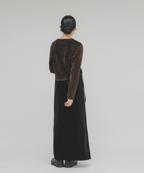 KBF（ケイビーエフ）の「モールジャガードカーディガン（カーディガン/ボレロ・レディース・BEIGE/BROWN/BLACK・One）」の18枚目の写真