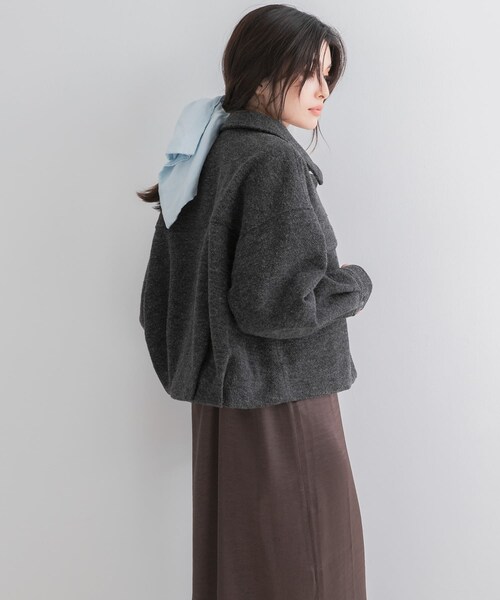 URBAN RESEARCH ROSSO（アーバンリサーチロッソ）の「ブークレーブルゾン（ブルゾン・レディース・OFF/CHARCOAL・Free）」の17枚目の写真