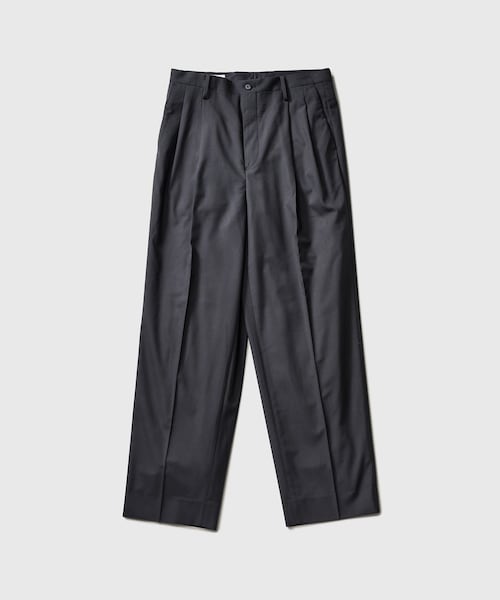 ADAM ET ROPE'(アダムエロペ)の「【KAPTAIN SUNSHINE/キャプテンサンシャイン】Wool Poplin Shoecut Slacks(スラックス・メンズ・ブラック/ダークブラウン・2/3/4)」の2枚目の写真