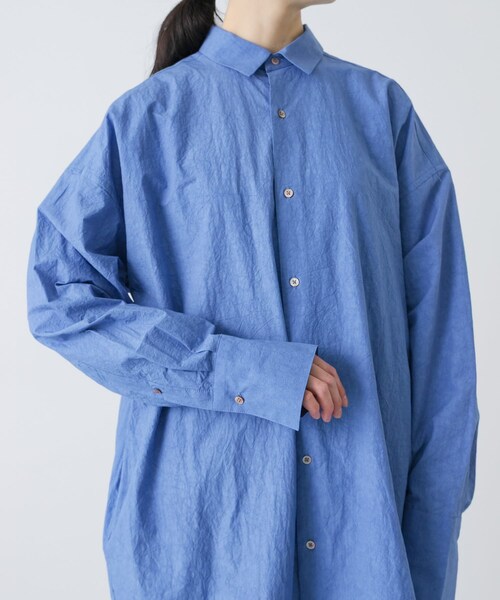かぐれ（カグレ）の「ワイドシャツワンピース（ワンピース・レディース・BLUE/L/BEIGE・Free）」の22枚目の写真