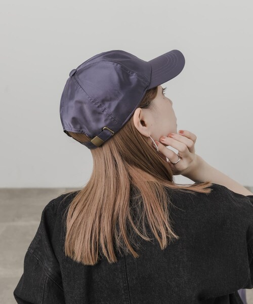 SMELLY（スメリー）の「サテンキャップ（キャップ・レディース・CGY/BEG・-）」の6枚目の写真