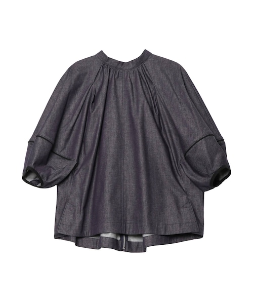 【エレンディーク】VOLUME　2WAY　SHIRT　BZ　2WAY ブラウス ELENDEEK（エレンディーク）の「VOLUME 2WAY SHIRT BZ（ブルゾン