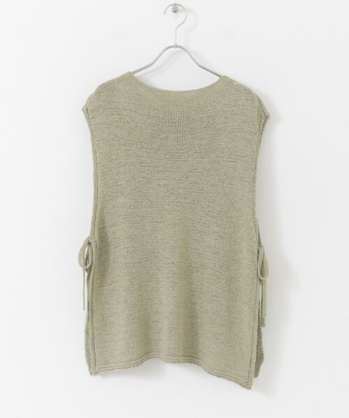 ITEMS URBANRESEARCH（アイテムズ アーバンリサーチ）の「テープヤーンニットベスト（ベスト・レディース・OFF/NVY/L.KHK・FREE）」の20枚目の写真