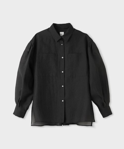 ROPE'(ロペ)の「【一部店舗限定】【REALM(レルム)】SHEER SHIRT|シアービッグシャツ(シャツ/ブラウス・レディース・ブラック/ホワイト/ベージュ・38)」の7枚目の写真