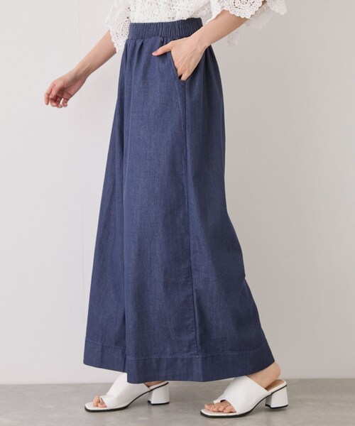 Jayro(ジャイロ)の「スラブデニムロングワイドパンツ(デニムパンツ・レディース・ブラック/チャコール/ネイビー/ブルー系・M)」の19枚目の写真