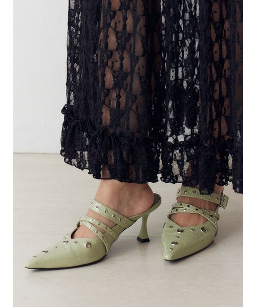 jouetie（ジュエティ）の「ハトメポインテッドパンプス（パンプス・レディース・ブラック/グリーン・M/L）」の11枚目の写真